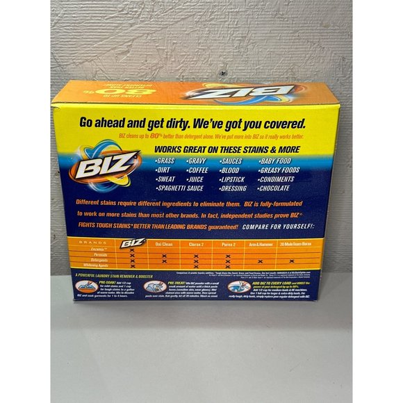 Biz Detergent Stain and Odor Eliminator, 50 Oz - Picture 2 of 3